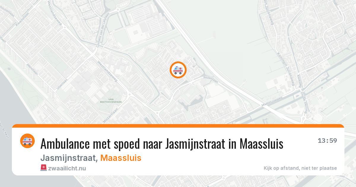 Ambulance met spoed naar Jasmijnstraat in Maassluis — 4 mei 2026