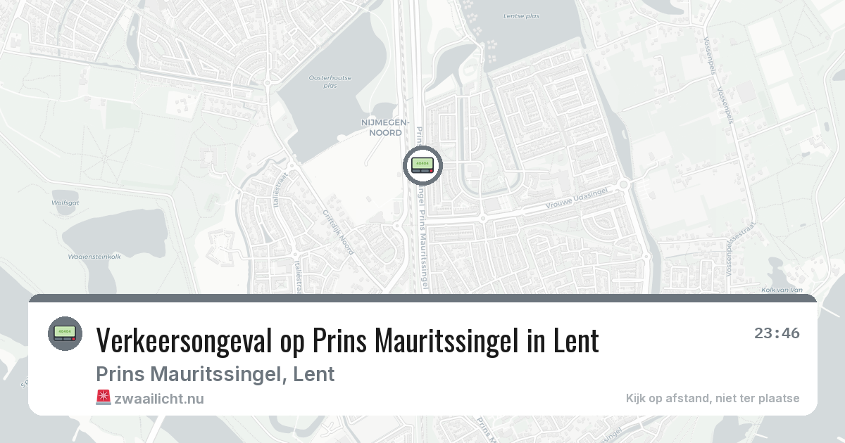 Verkeersongeval op Prins Mauritssingel in Lent — 15 jul 2026