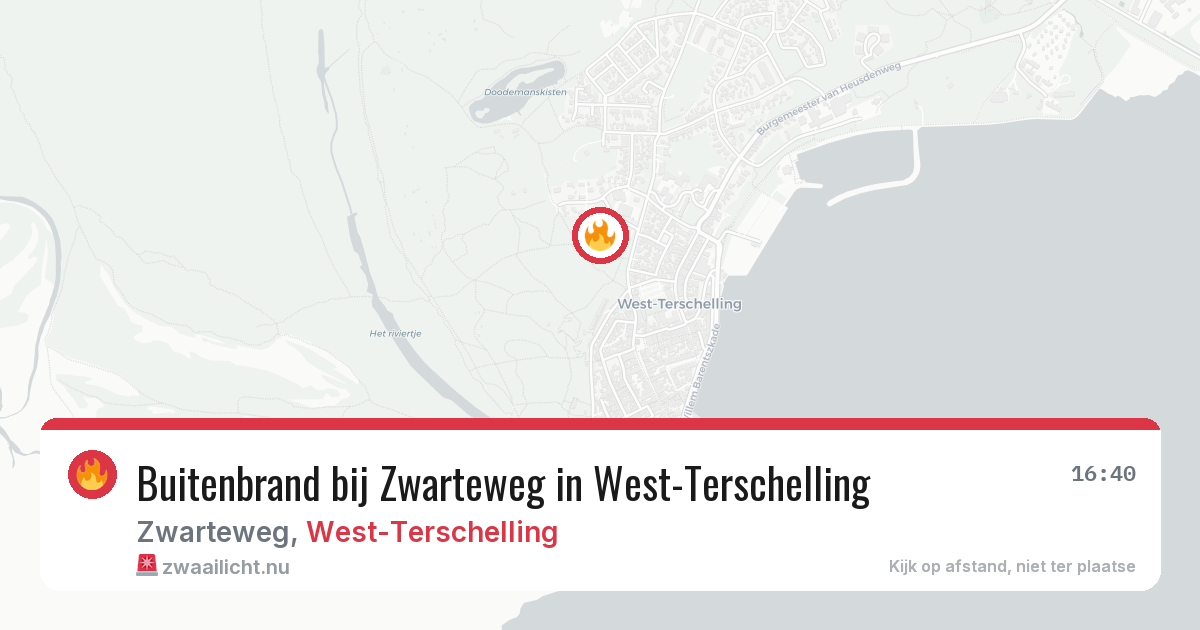 Buitenbrand bij Zwarteweg in West-Terschelling — 31 mei 2026