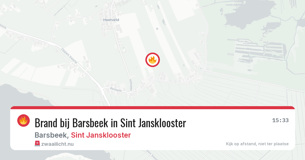 Brand bij Barsbeek in Sint Jansklooster — 3 apr 2026