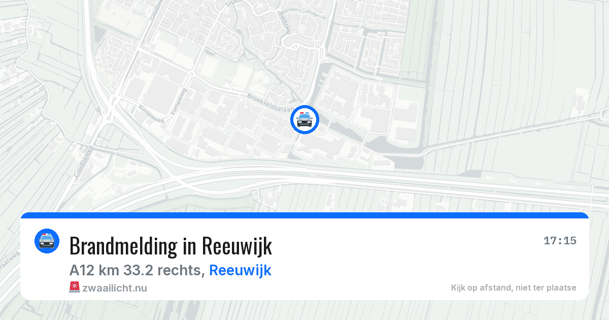 Brandmelding in Reeuwijk — 13 jul 2026