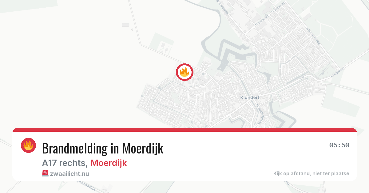 Brandmelding in Moerdijk — 1 jun 2026