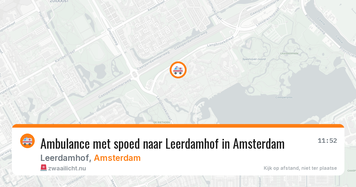Ambulance met spoed naar Leerdamhof in Amsterdam — 23 mrt 2026