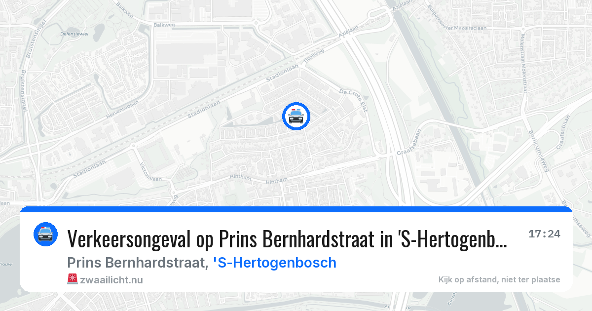 Verkeersongeval op Prins Bernhardstraat in 'S-Hertogenbosch — 28 jan 2026
