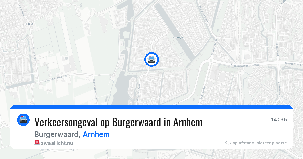 Verkeersongeval op Burgerwaard in Arnhem — 10 jul 2026