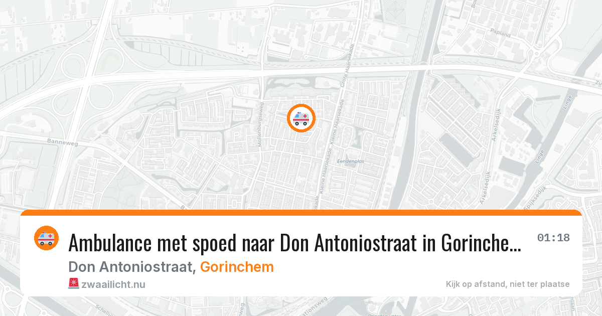 Ambulance met spoed naar Don Antoniostraat in Gorinchem — 21 mrt 2026