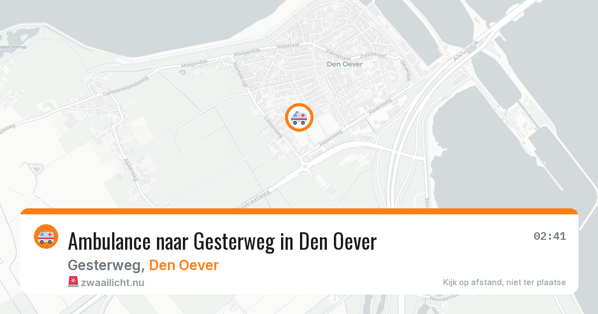 Ambulance naar Gesterweg in Den Oever — 20 jul 2026