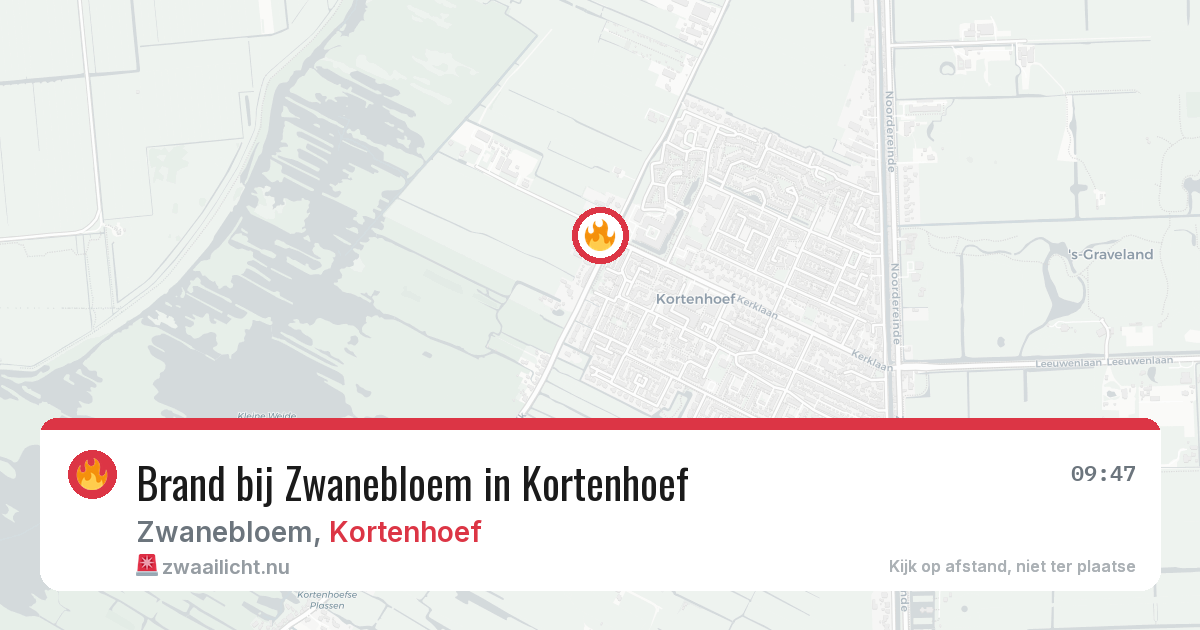 Brand bij Zwanebloem in Kortenhoef — 6 mei 2026