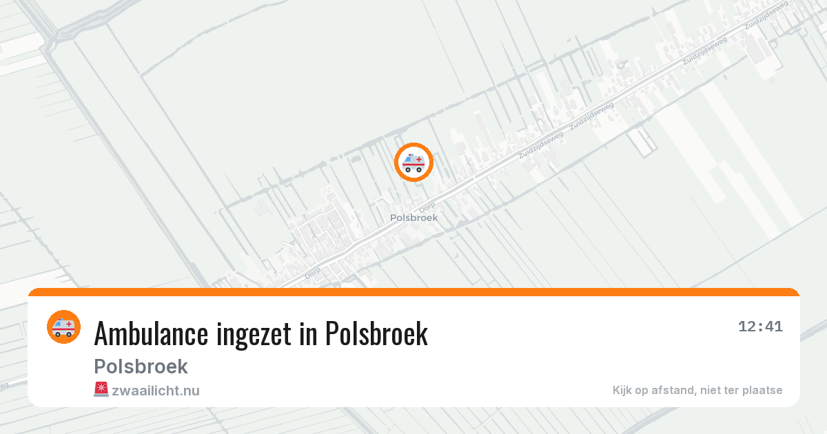 Ambulance ingezet in Polsbroek — 20 jul 2026