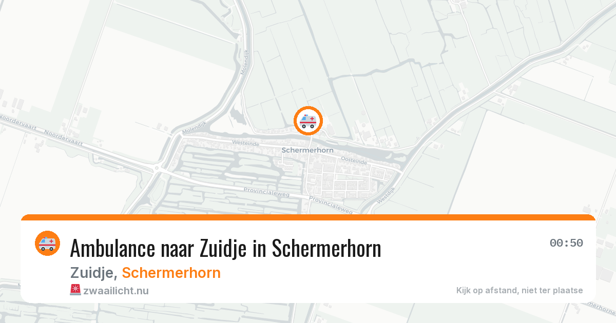 Ambulance naar Zuidje in Schermerhorn — 10 jul 2026
