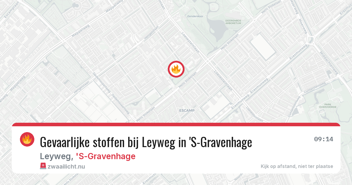 Gevaarlijke stoffen bij Leyweg in 'S-Gravenhage — 13 feb 2026