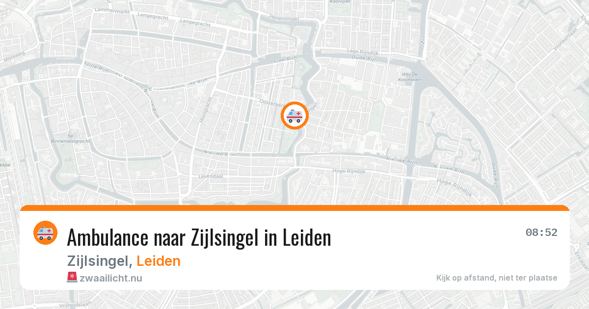 Ambulance naar Zijlsingel in Leiden — 15 jul 2026
