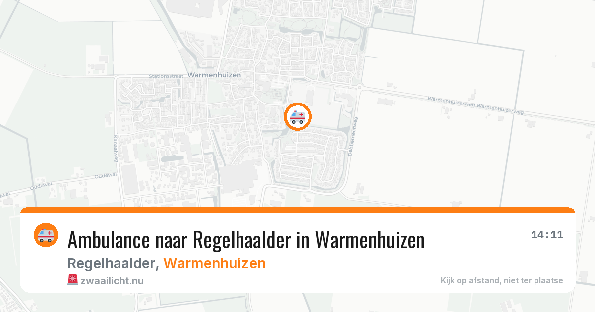 Ambulance naar Regelhaalder in Warmenhuizen — 13 jul 2026