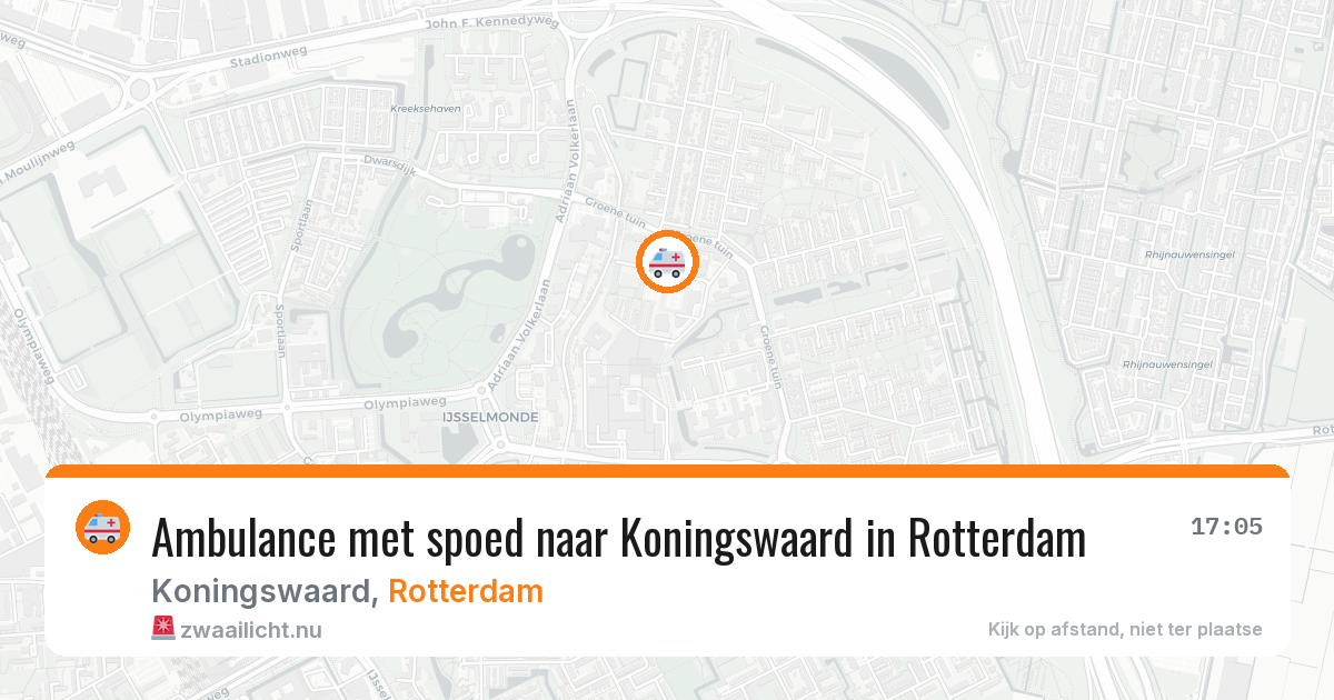 Ambulance met spoed naar Koningswaard in Rotterdam — 21 mrt 2026