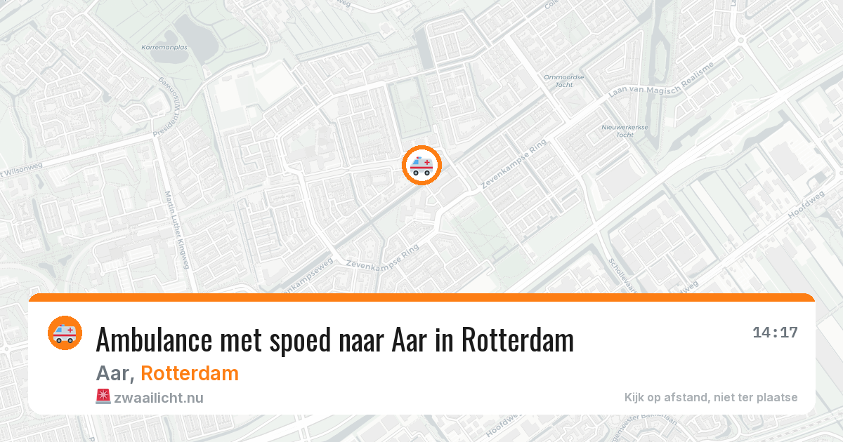 Ambulance met spoed naar Aar in Rotterdam — 7 mei 2026