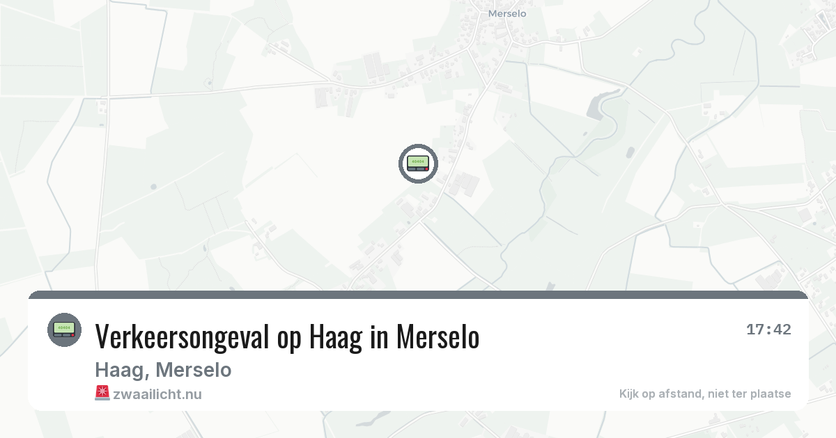 Verkeersongeval op Haag in Merselo — 26 feb 2026