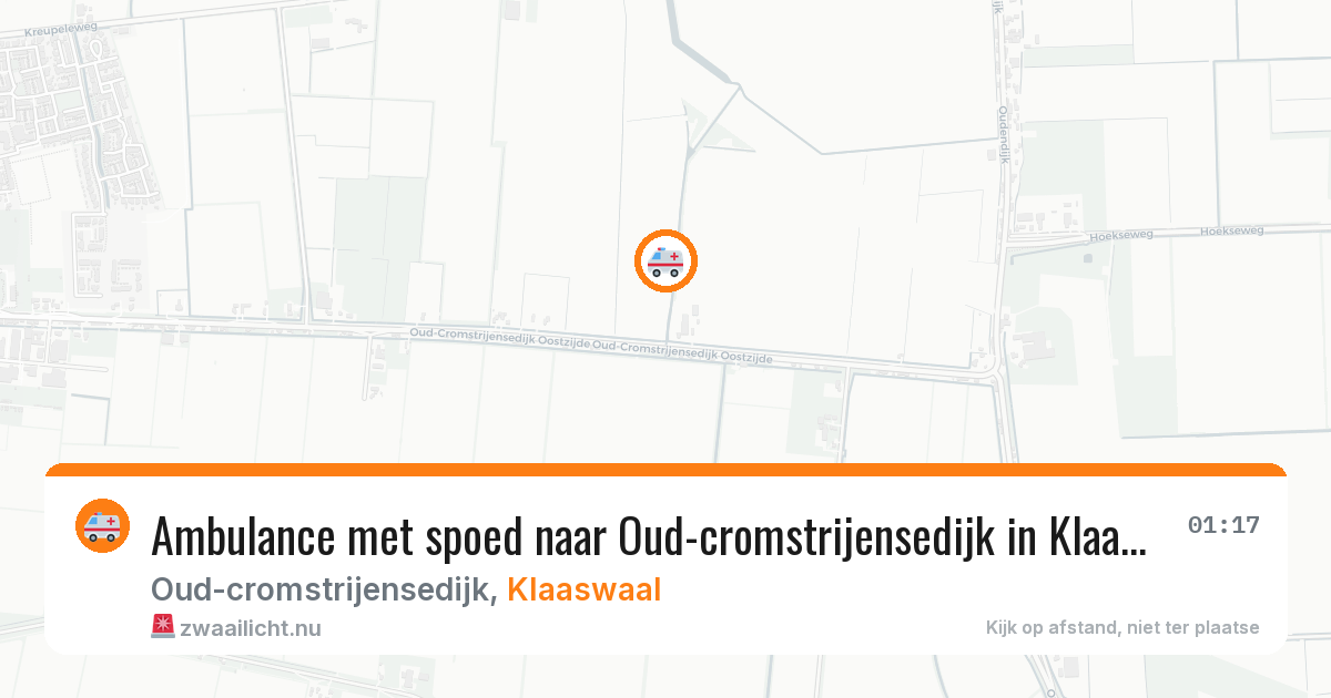 Ambulance met spoed naar Oud-cromstrijensedijk in Klaaswaal — 17 jan 2026