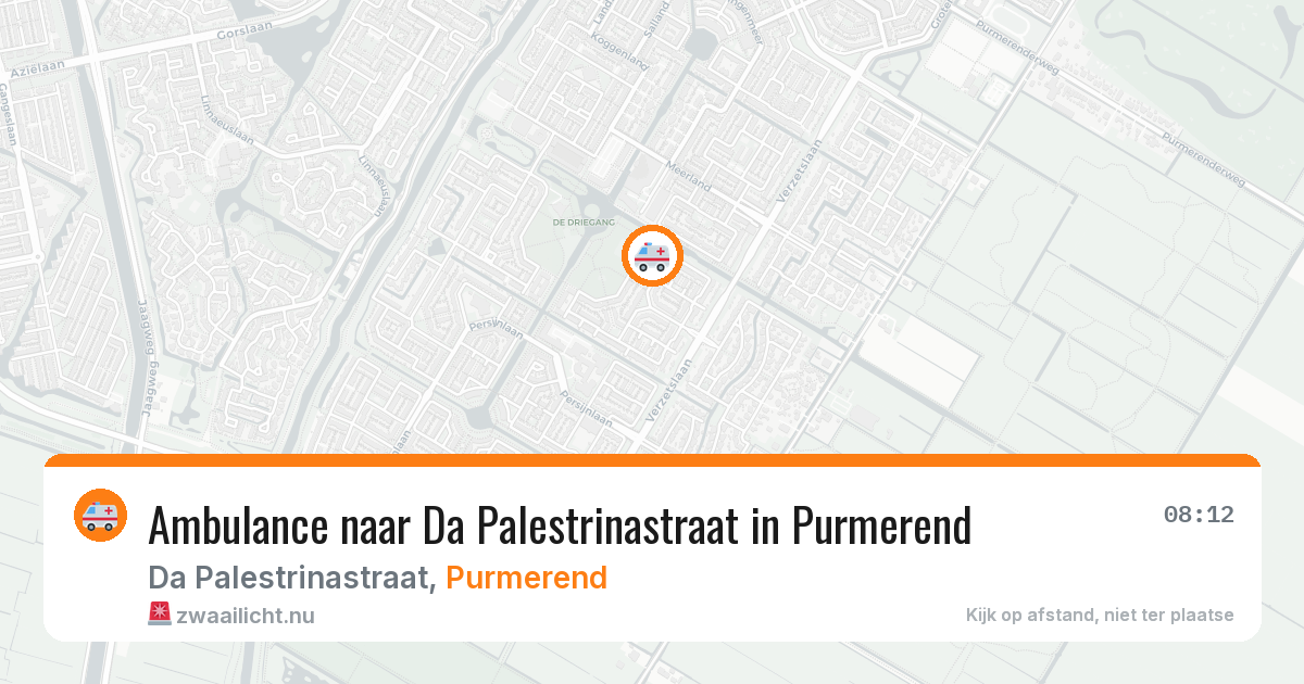 Ambulance naar Da Palestrinastraat in Purmerend — 31 mei 2026