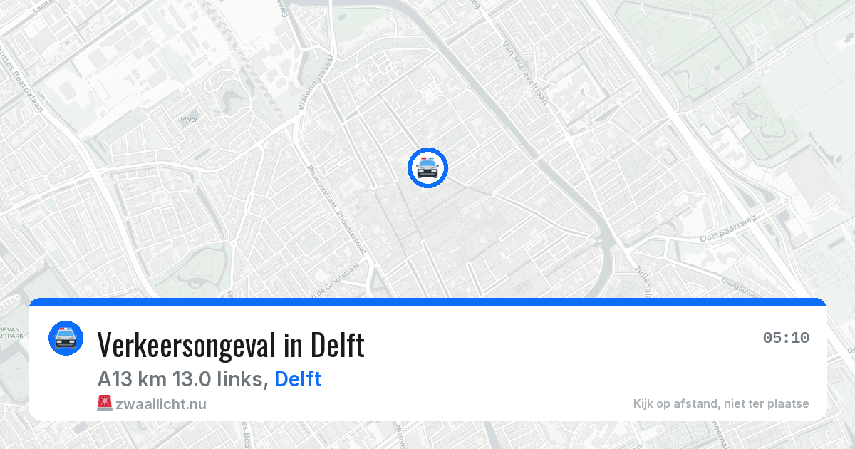 Verkeersongeval in Delft — 12 jul 2026
