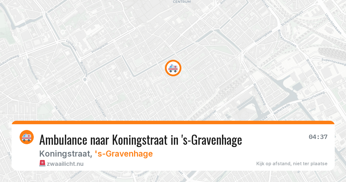 Ambulance naar Koningstraat in 's-Gravenhage — 26 jul 2026