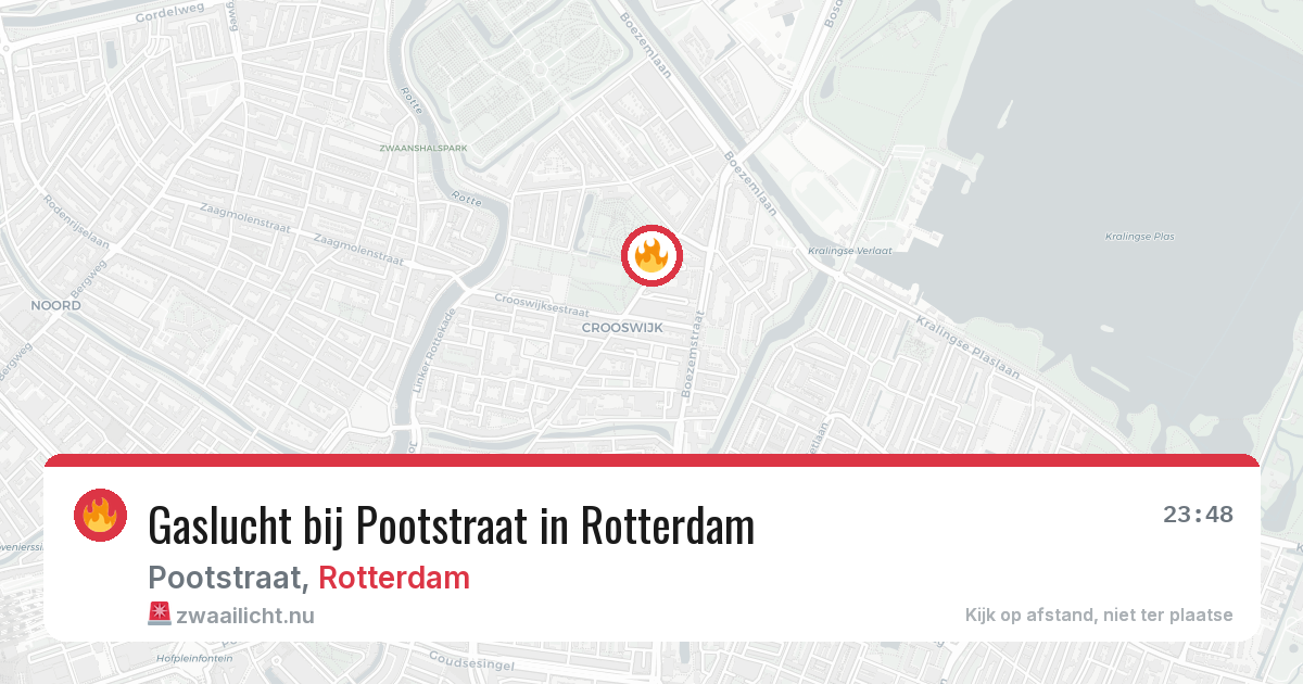 Gaslucht bij Pootstraat in Rotterdam — 6 apr 2026