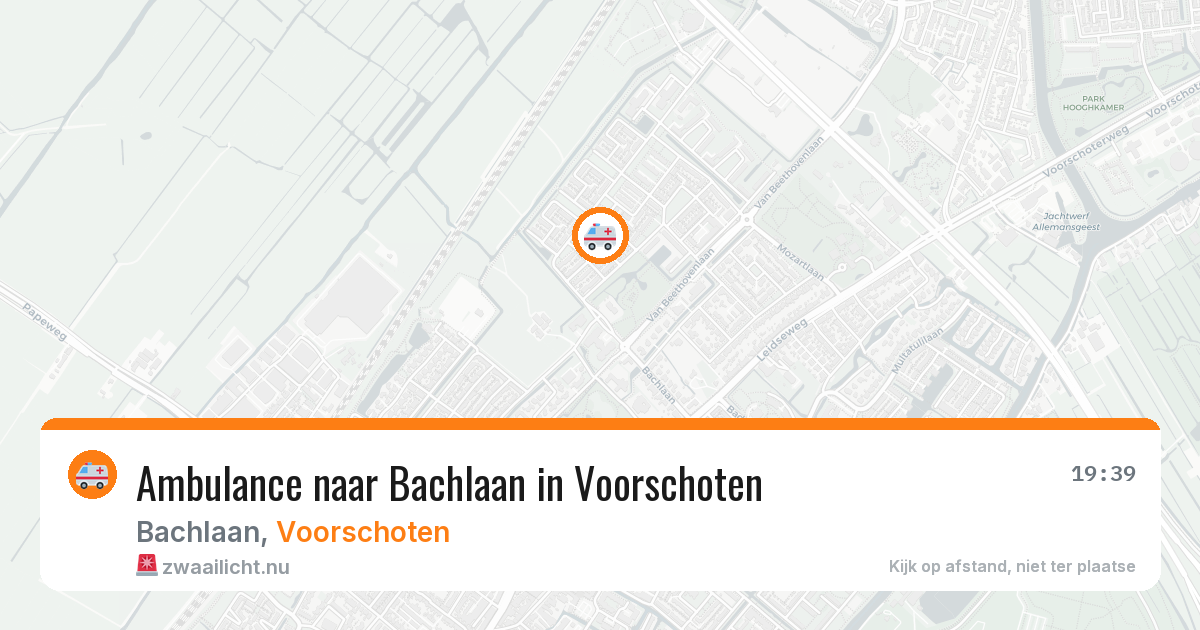Ambulance naar Bachlaan in Voorschoten — 22 mrt 2026