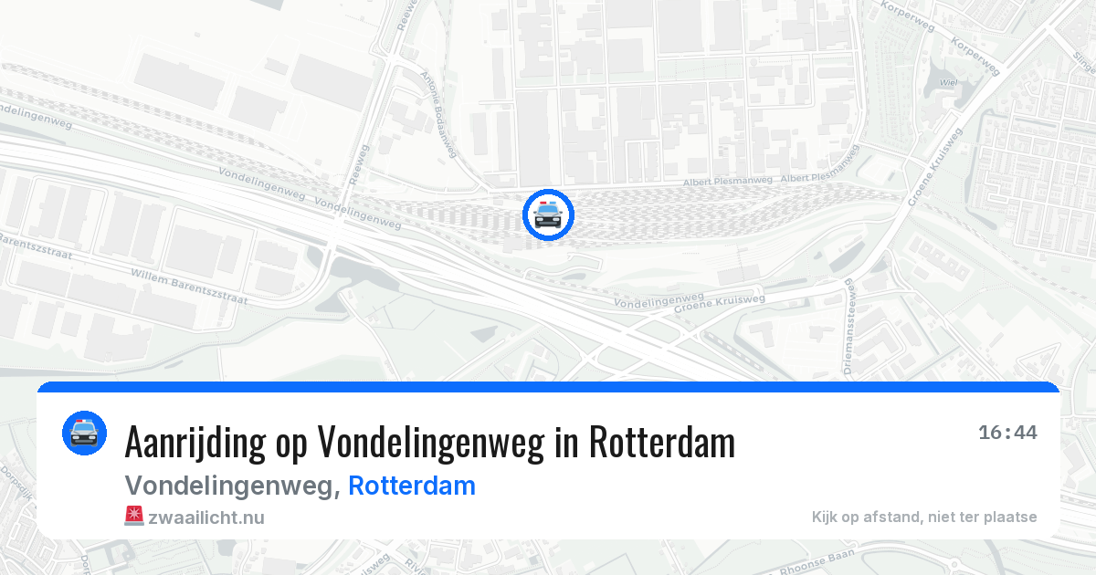 Aanrijding op Vondelingenweg in Rotterdam — 21 jul 2026