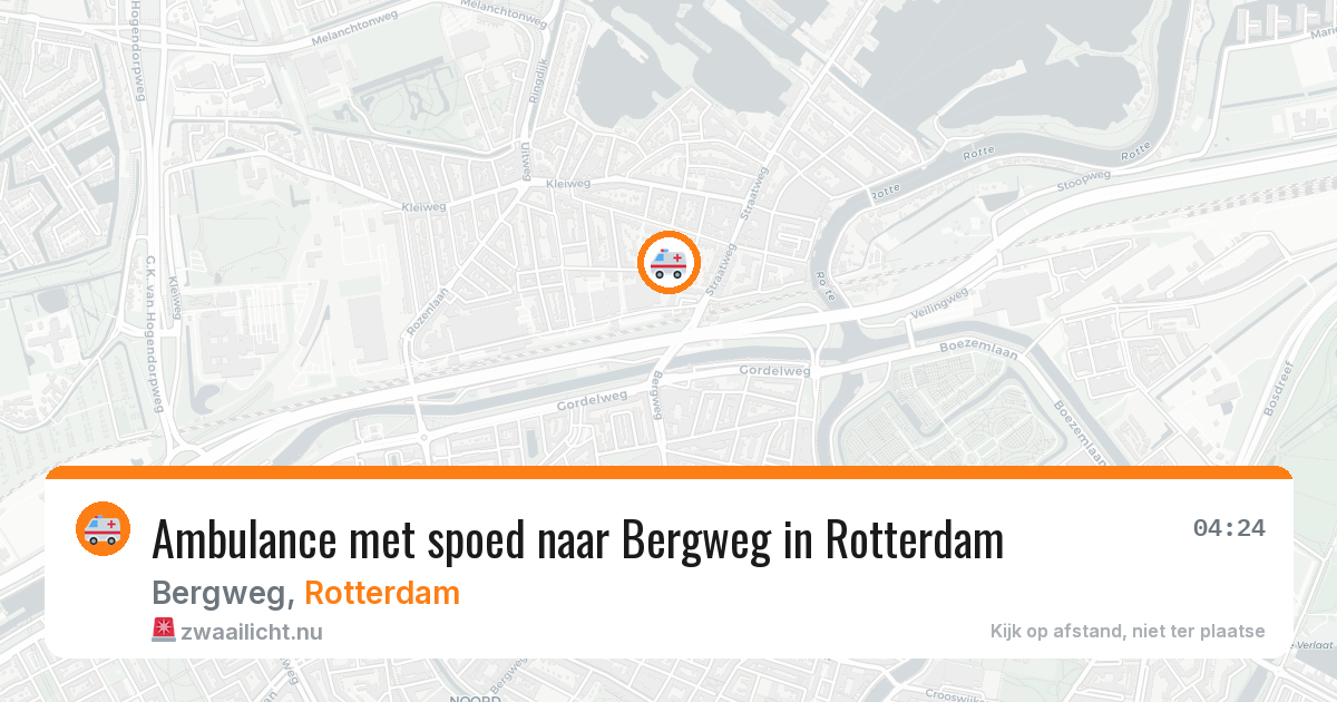 Ambulance met spoed naar Bergweg in Rotterdam — 20 jul 2026
