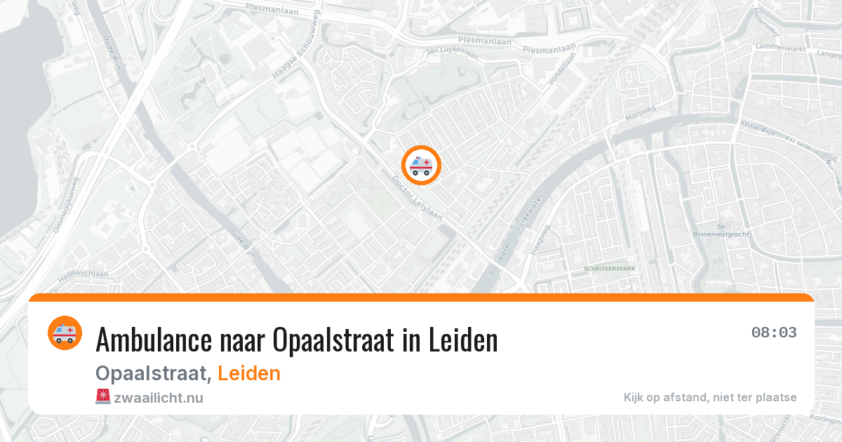 Ambulance naar Opaalstraat in Leiden — 16 jul 2026