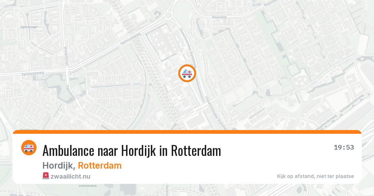 Ambulance naar Hordijk in Rotterdam — 25 jul 2026