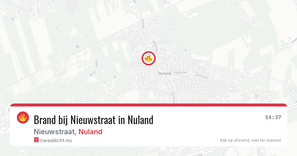 Brand bij Nieuwstraat in Nuland — 8 jun 2026