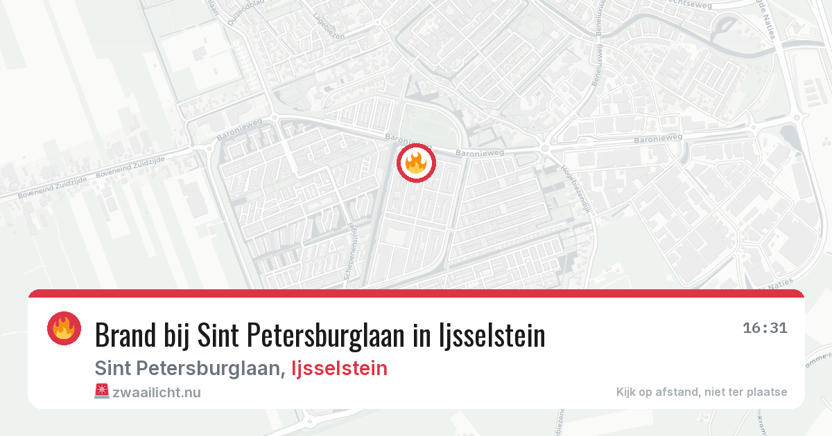 Brand bij Sint Petersburglaan in Ijsselstein — 23 mrt 2026