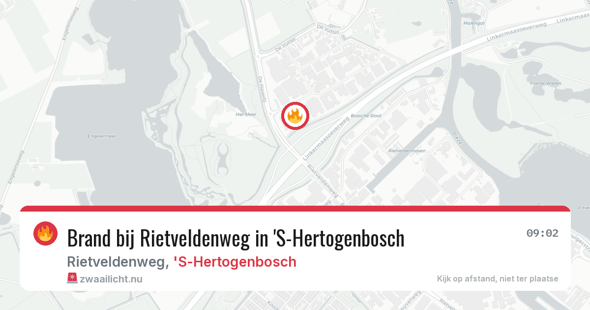 Brand bij Rietveldenweg in 'S-Hertogenbosch — 21 jan 2026