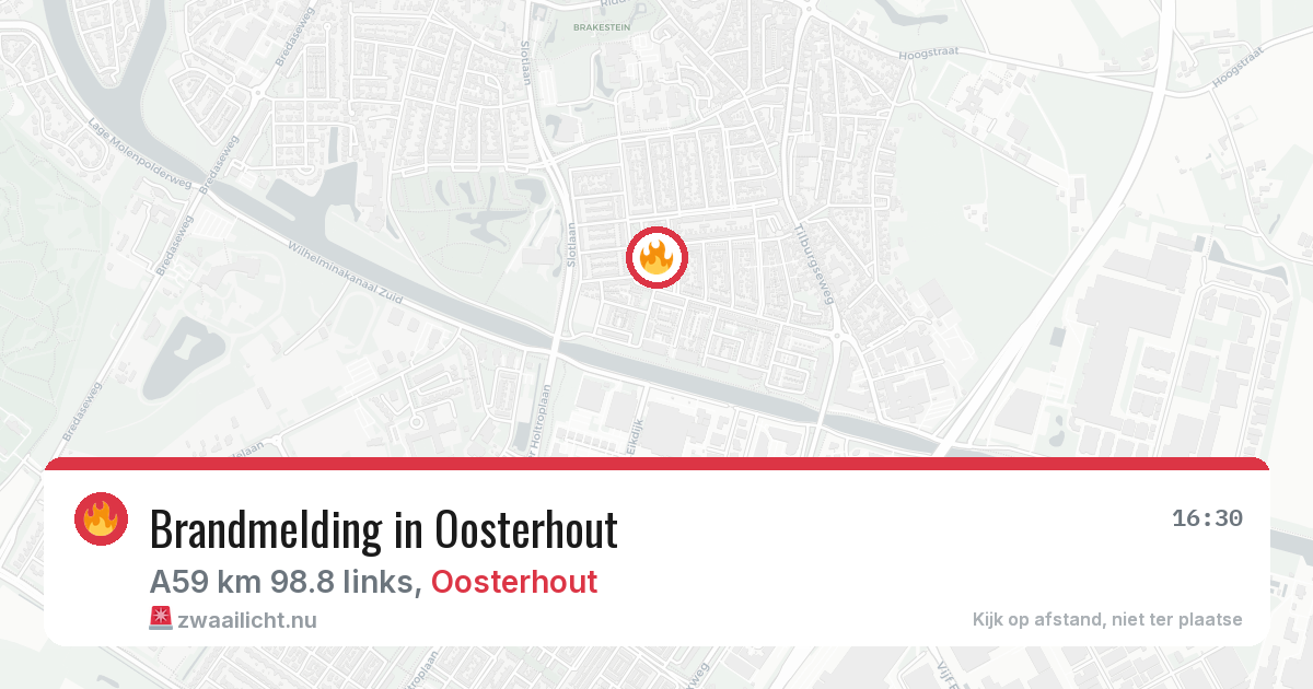 Brandmelding in Oosterhout — 8 mei 2026