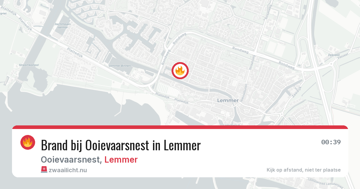 Brand bij Ooievaarsnest in Lemmer — 13 mei 2026