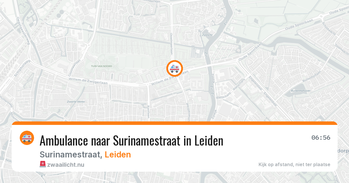 Ambulance naar Surinamestraat in Leiden — 23 mrt 2026
