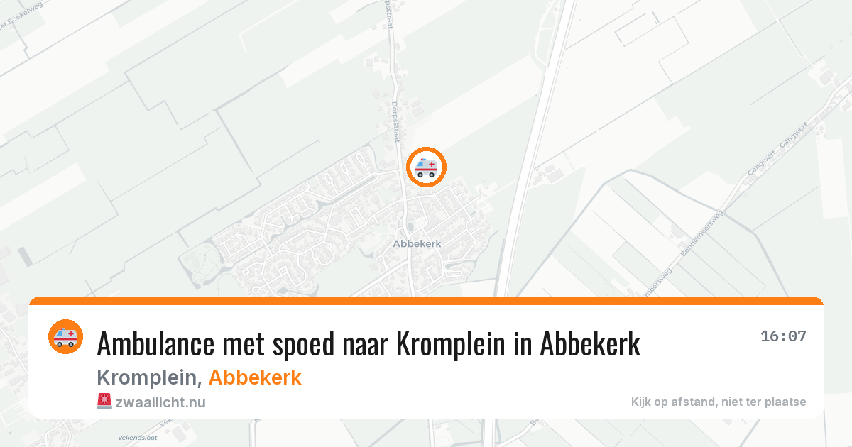 Ambulance met spoed naar Kromplein in Abbekerk — 23 jun 2026