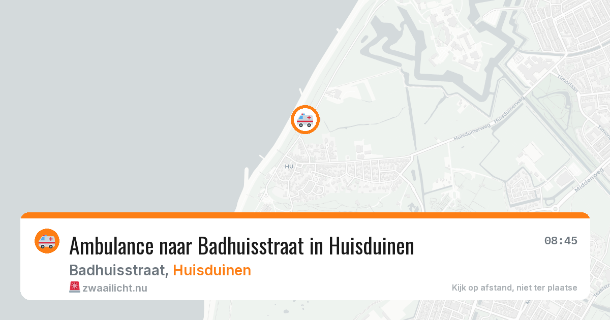 Ambulance naar Badhuisstraat in Huisduinen — 27 jun 2026