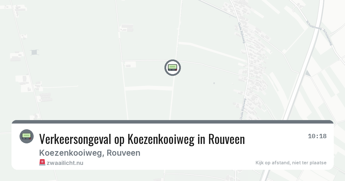 Verkeersongeval op Koezenkooiweg in Rouveen — 7 jun 2026