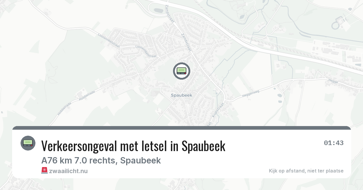 Verkeersongeval met letsel in Spaubeek — 14 mei 2026