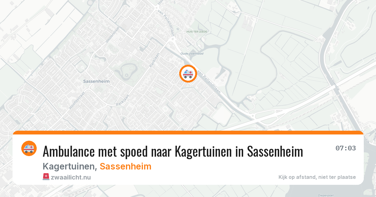 Ambulance met spoed naar Kagertuinen in Sassenheim — 23 jan 2026