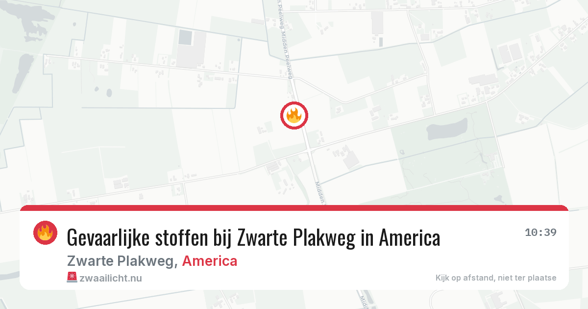 Gevaarlijke stoffen bij Zwarte Plakweg in America — 13 apr 2026