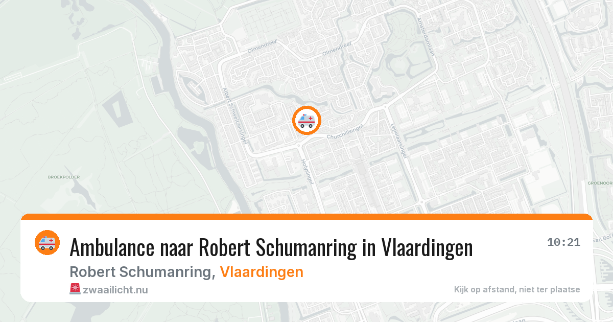 Ambulance naar Robert Schumanring in Vlaardingen — 21 apr 2026