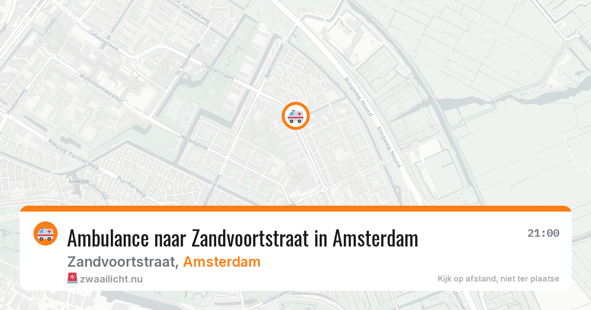 Ambulance naar Zandvoortstraat in Amsterdam — 25 jul 2026