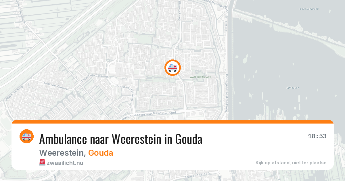 Ambulance naar Weerestein in Gouda — 26 jul 2026
