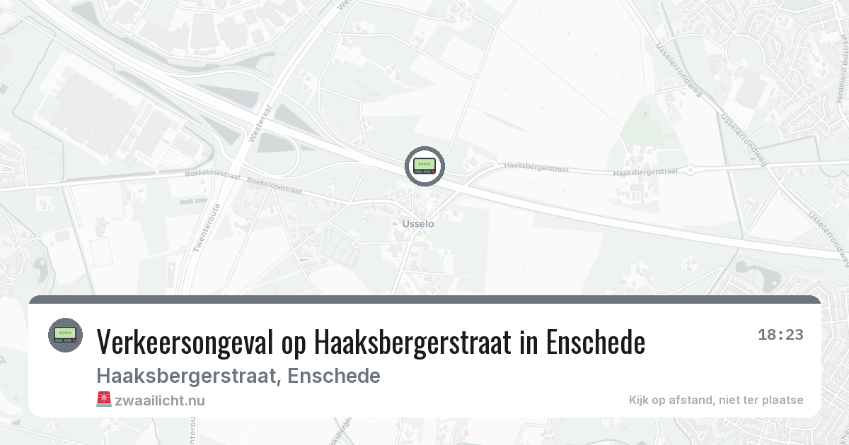 Verkeersongeval op Haaksbergerstraat in Enschede — 20 jul 2026