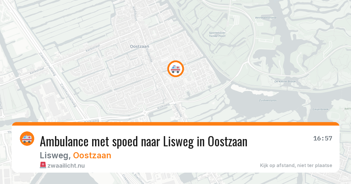 Ambulance met spoed naar Lisweg in Oostzaan — 1 jun 2026
