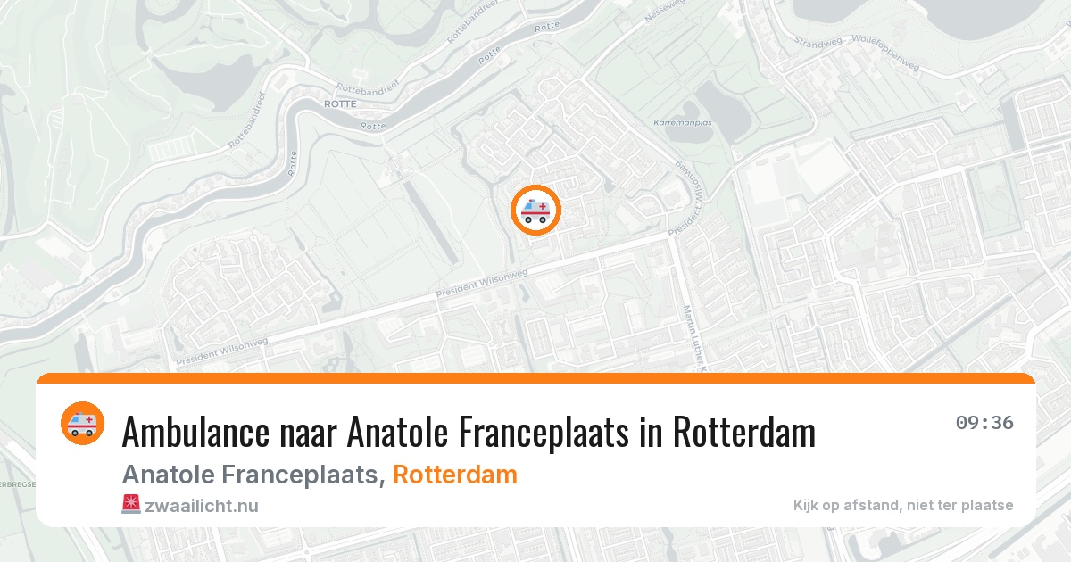 Ambulance naar Anatole Franceplaats in Rotterdam — 1 apr 2026