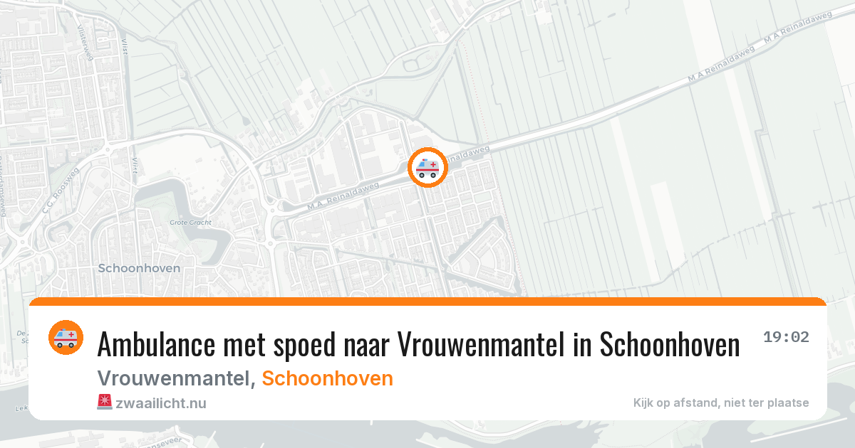 Ambulance met spoed naar Vrouwenmantel in Schoonhoven — 31 jan 2026