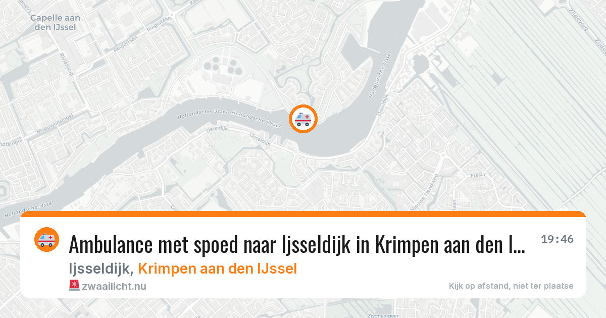 Ambulance met spoed naar Ijsseldijk in Krimpen aan den IJssel — 12 jul 2026